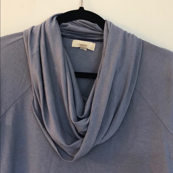 Turtle neck baby blue long sleeve top - Picture 2 of 5